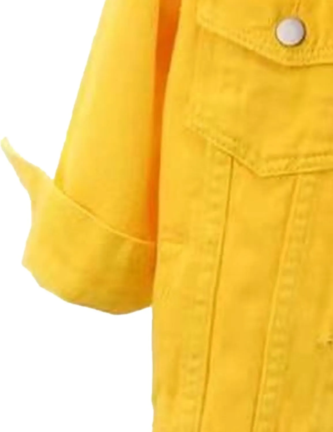 3/4 Sleeve Cropped Denim Jacket for Women Light Wash Short Jean Jacket Womens Lightweight Jean Jacket for Womens