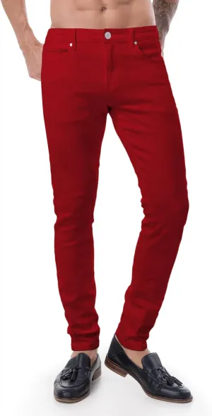 ABSECAI Mens Jeans Pants Skinny Slim Fit Comfy Fashion Denim Stretch Fit