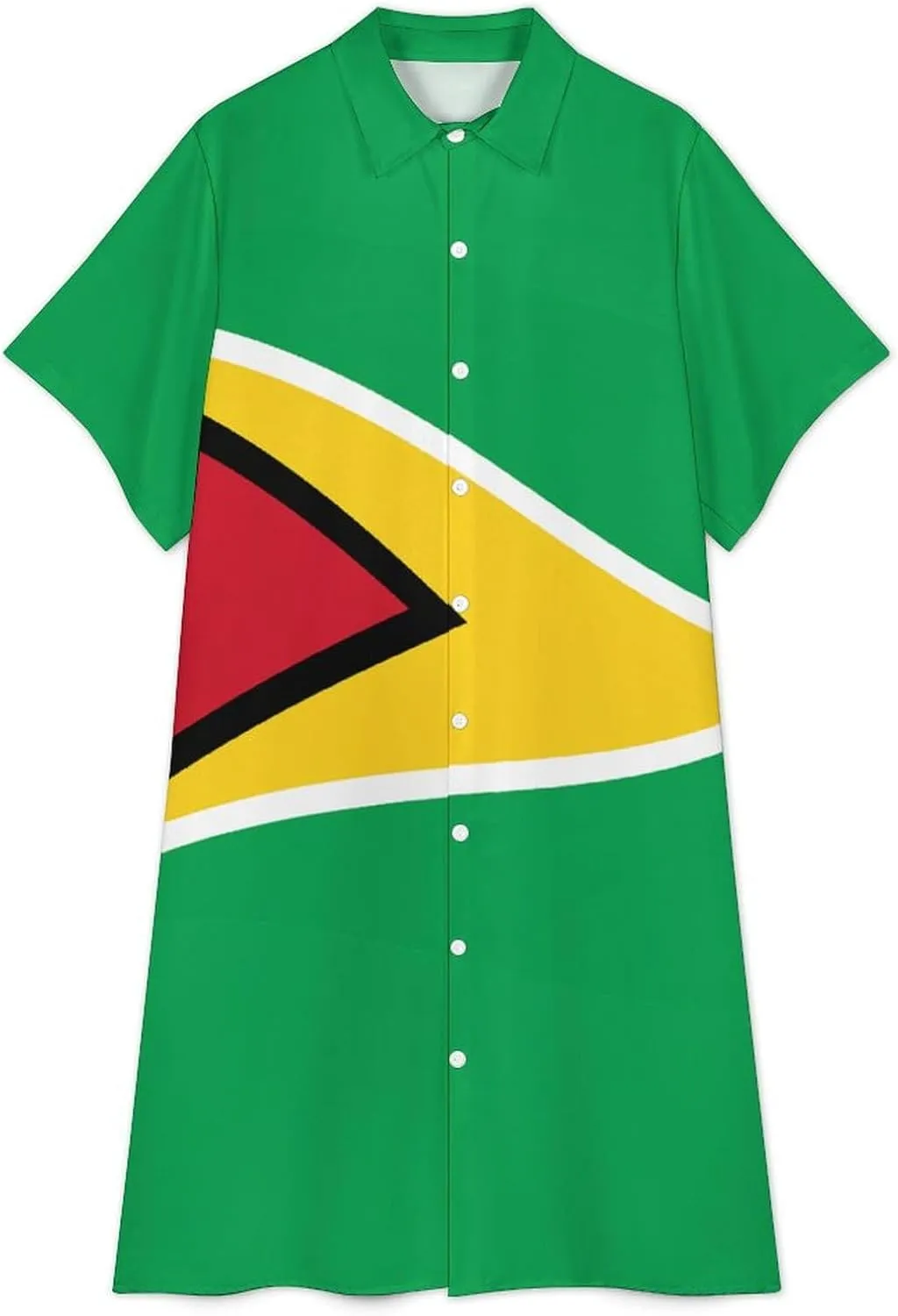 Albanian Flag Womens Button Down Shirt Dresses Simple Button Up Short Sleeve Blouse Tops