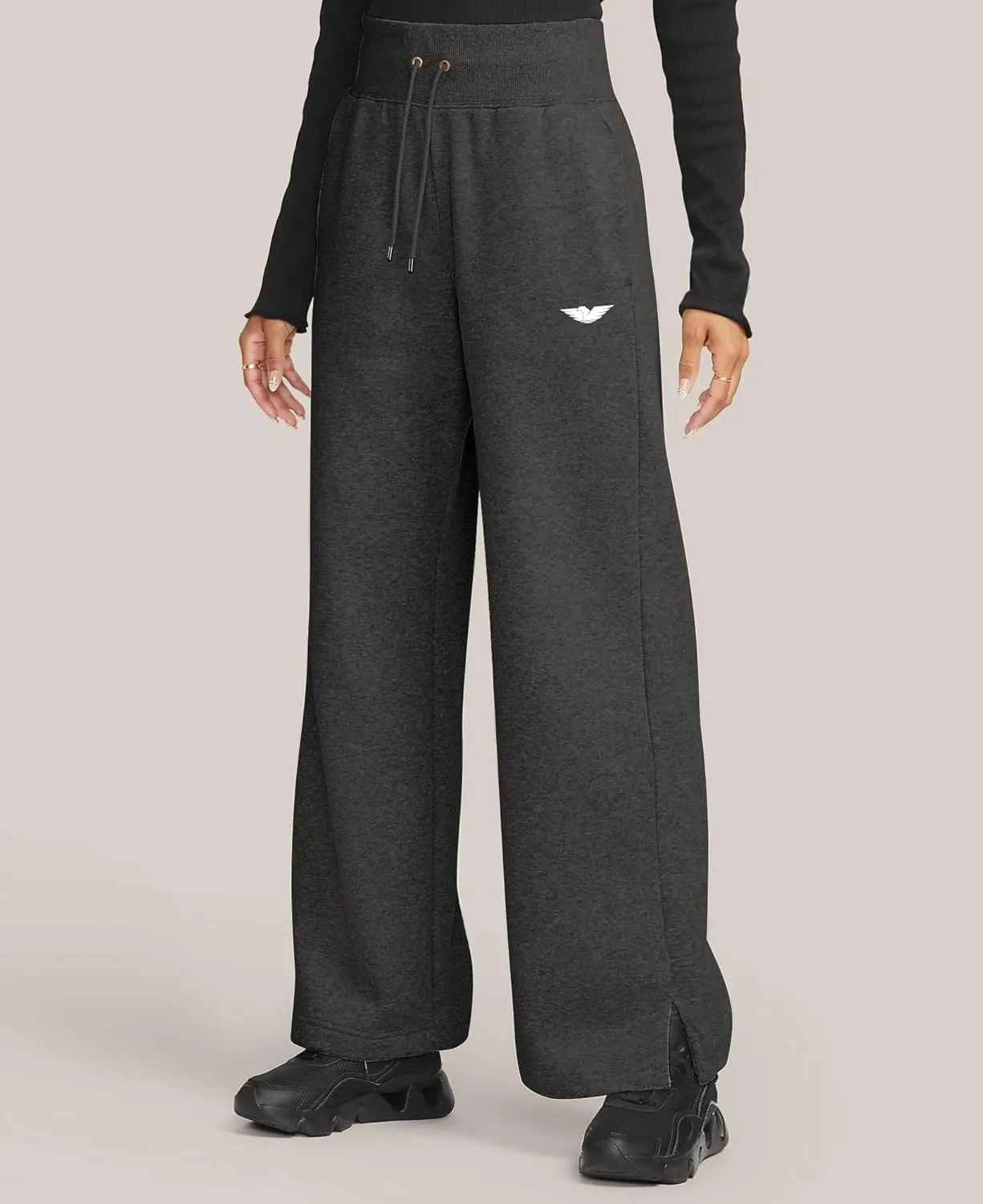 AMERICAN HEAVEN Women's Super Fleece Sweatpants | High-Waisted Wide- Leg Yoga Drawstring Fashion Pants | Multi Packs Colors