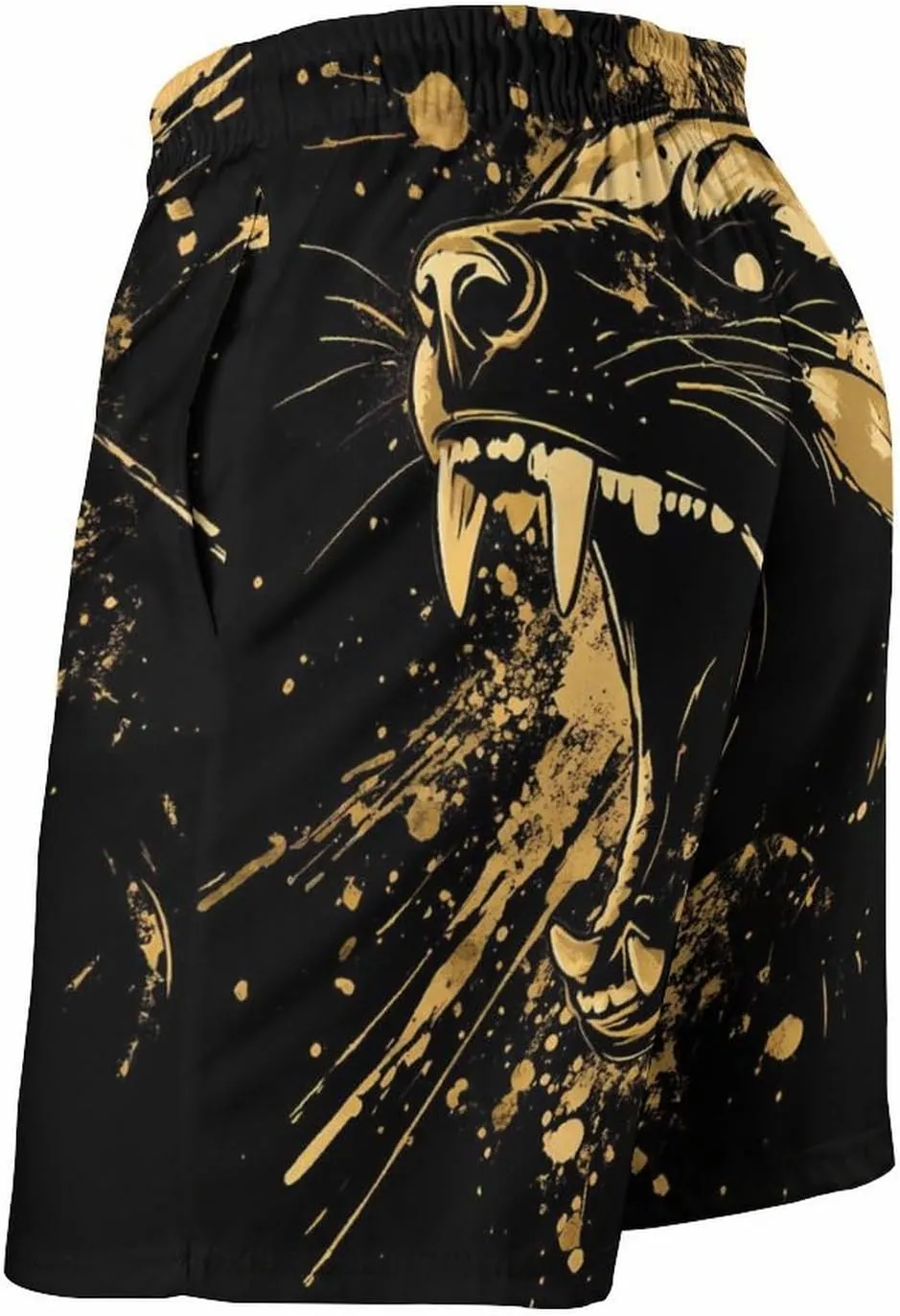 Anger Honey-Badger Roaring Mens Swim Trunks Beach Shorts Quick Dry Elastic Waist Drawstring Running Bathing Suits