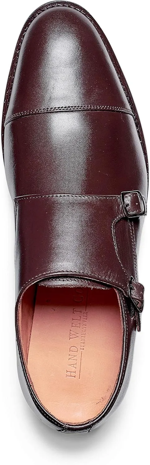Anthony Veer Roosevelt II Double Monk Strap Dress Shoes for Men | Double Side Strap | Goodyear Welt Construction | Recraftable Leather Sole | Full Grain Calfskin Leather Upper