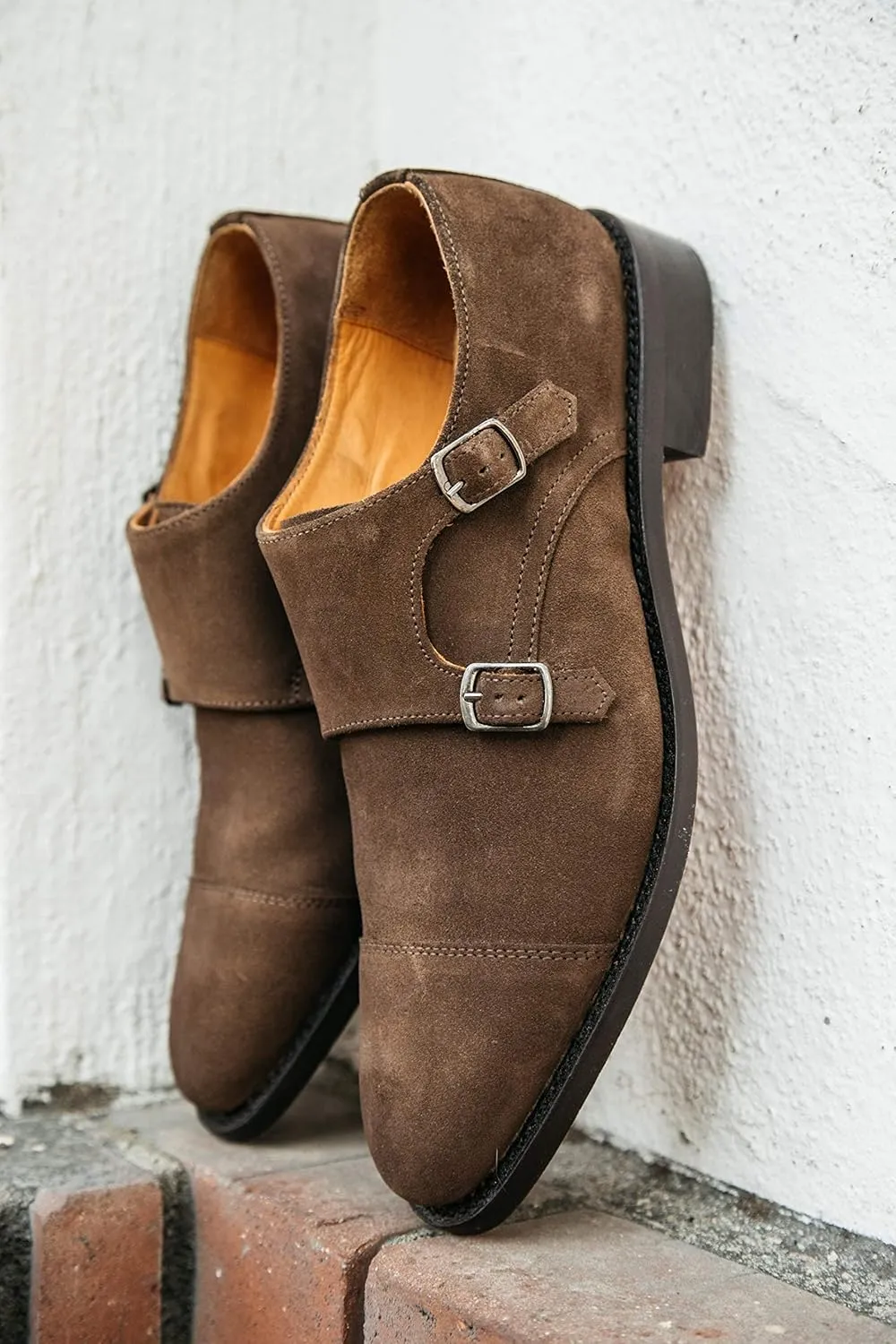 Anthony Veer Roosevelt II Double Monk Strap Dress Shoes for Men | Double Side Strap | Goodyear Welt Construction | Recraftable Leather Sole | Full Grain Calfskin Leather Upper