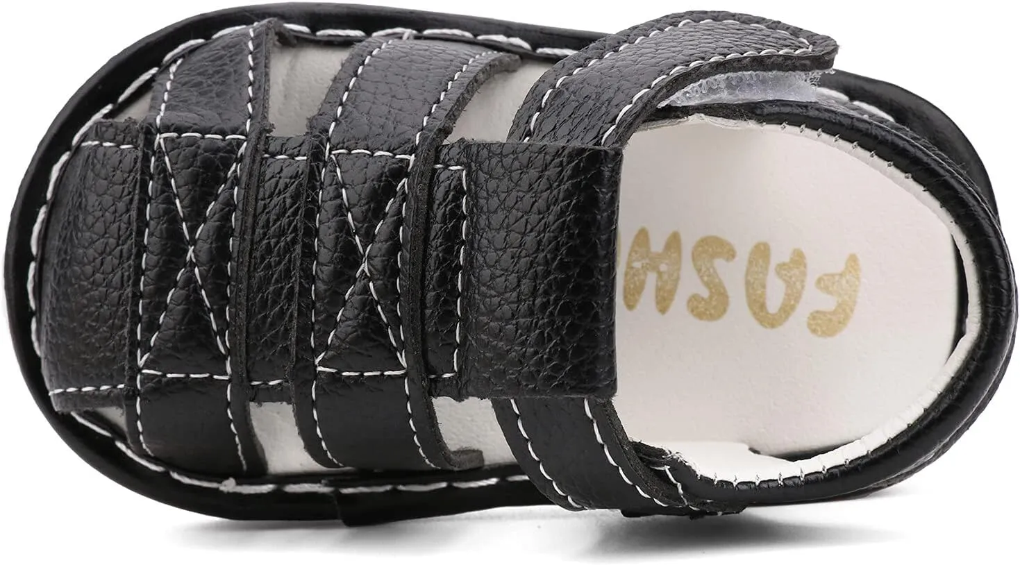 Baby Boys Girls Squeaky Sandals Summer Closed-Toe Anti-Slip Premium Rubber Sole Toddler First Walkers Shoes