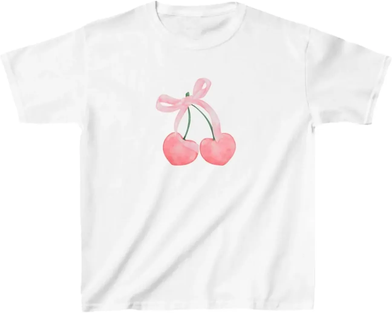 Baby Tees Y2k Women Teen Girls Graphic Short Sleeve Crop Tops Vintage Aesthetic Cute Fruit Floral Cropped T Shirts