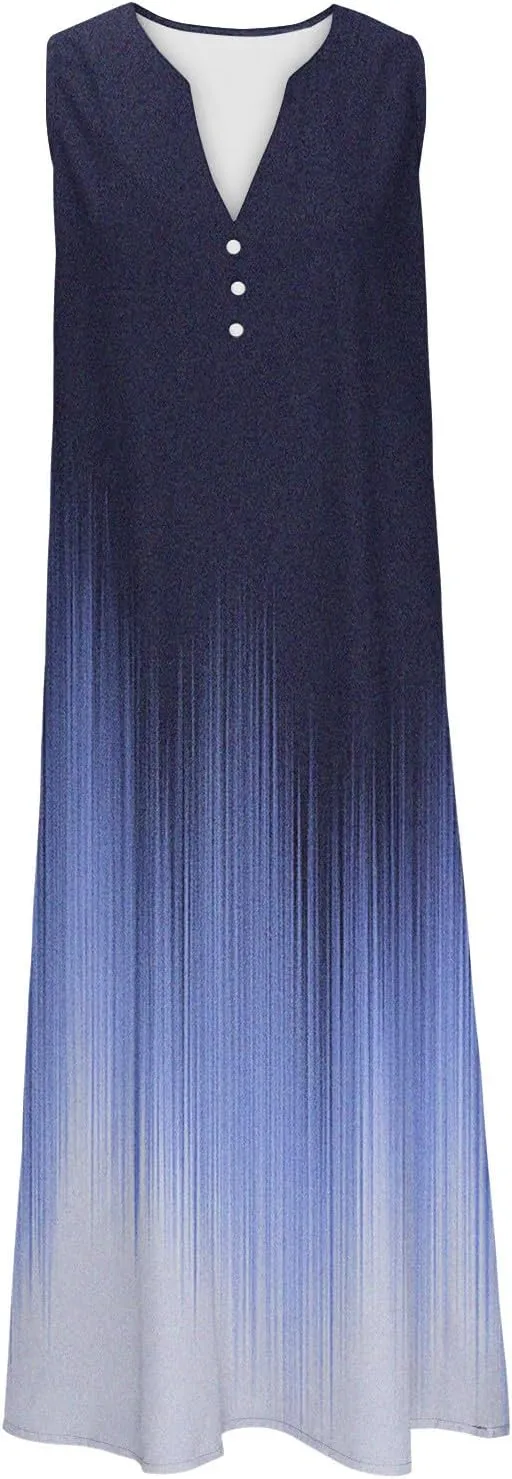 Beach Sundresses for Women 2025 Vacation Casual Plus Size Midi Sun Dress Loose Flowy Summer Boho Long Dresse Trendy