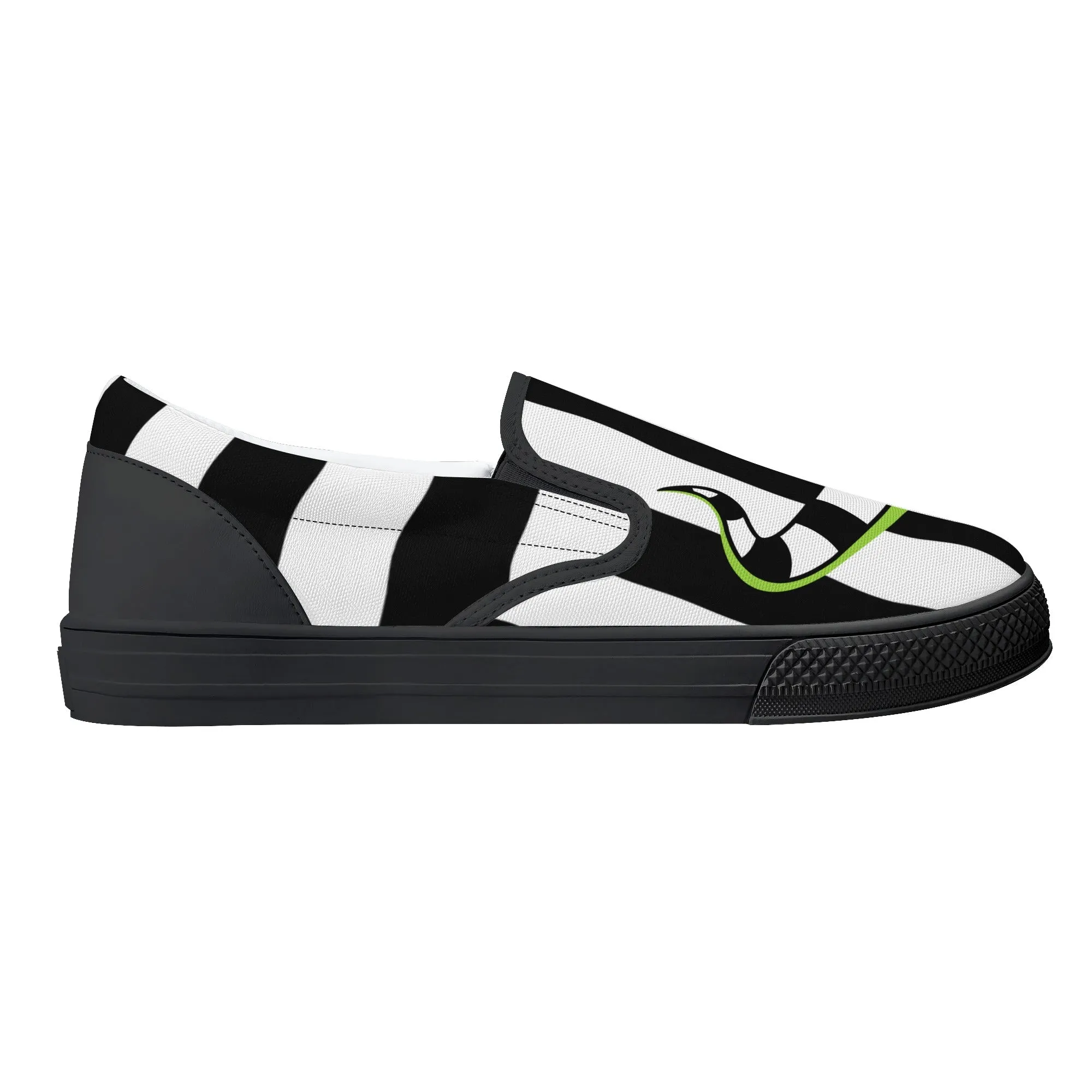 Beetlejuice & Sandworm Slip On Sneakers (Women's sizes)