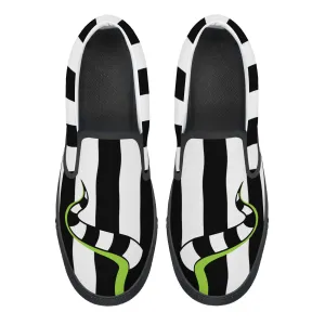 Beetlejuice & Sandworm Slip On Sneakers (Women's sizes)