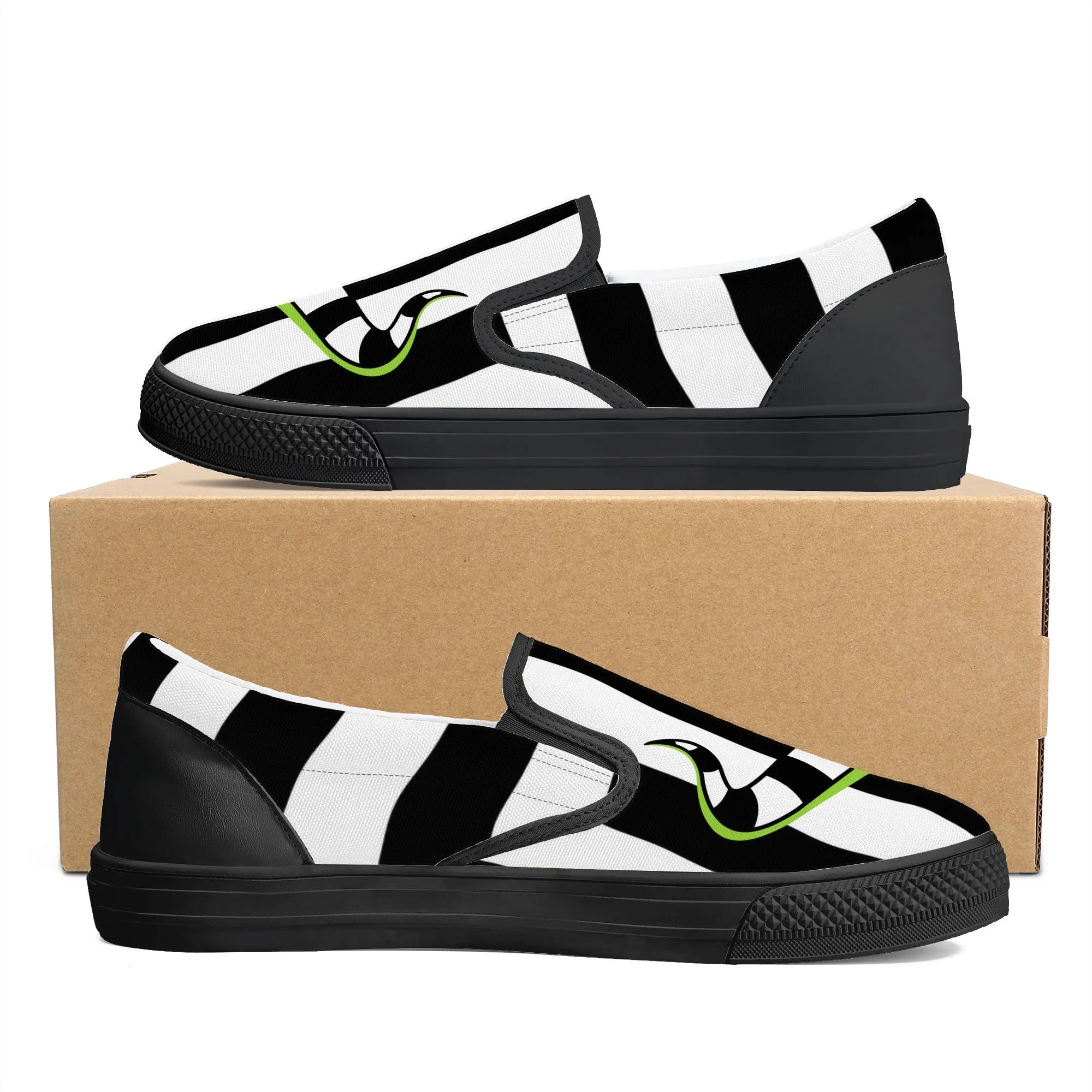 Beetlejuice & Sandworm Slip On Sneakers (Women's sizes)