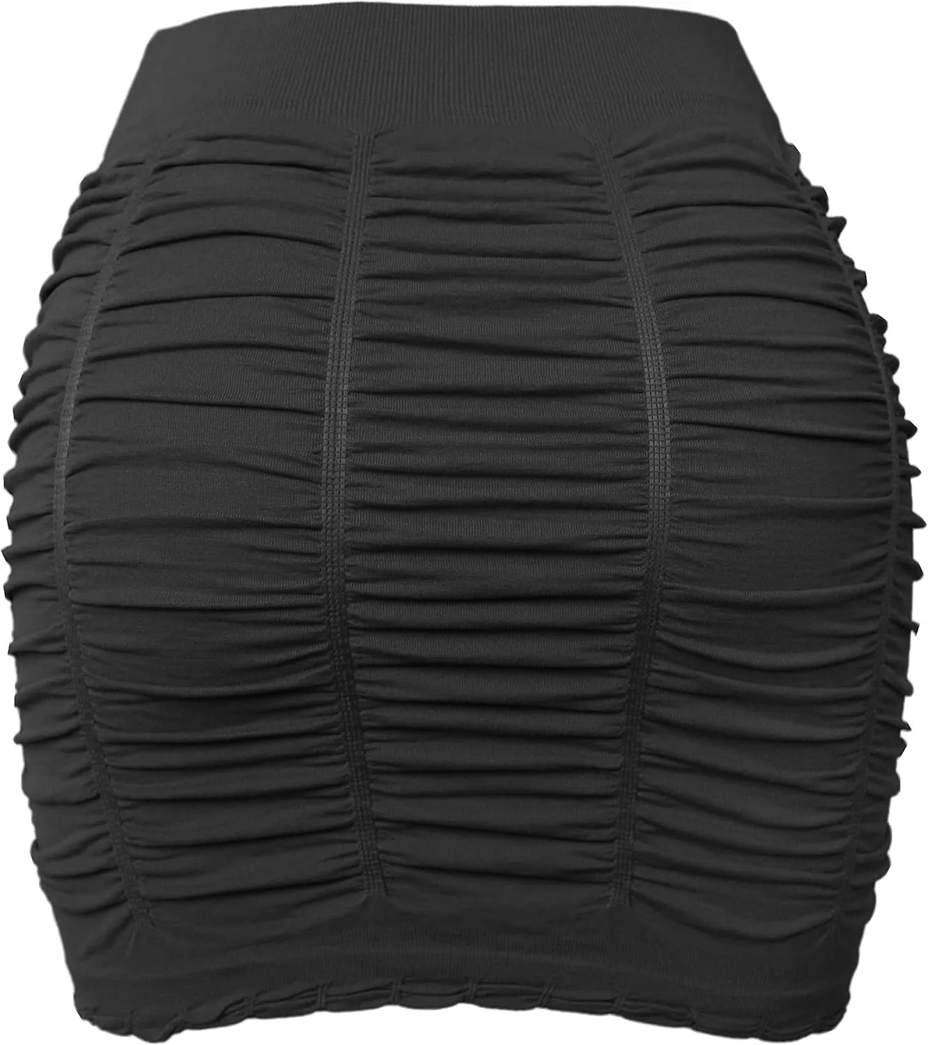 Boutique4Divas Womens Booty Enhancing Solid Mini Stretch Bodycon Club Skirt