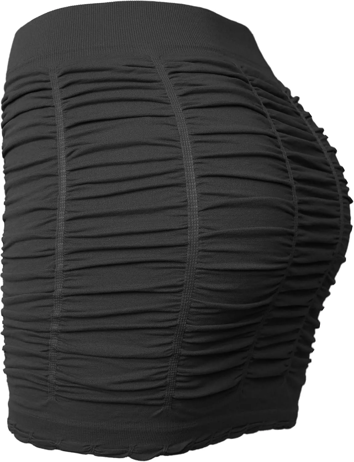 Boutique4Divas Womens Booty Enhancing Solid Mini Stretch Bodycon Club Skirt