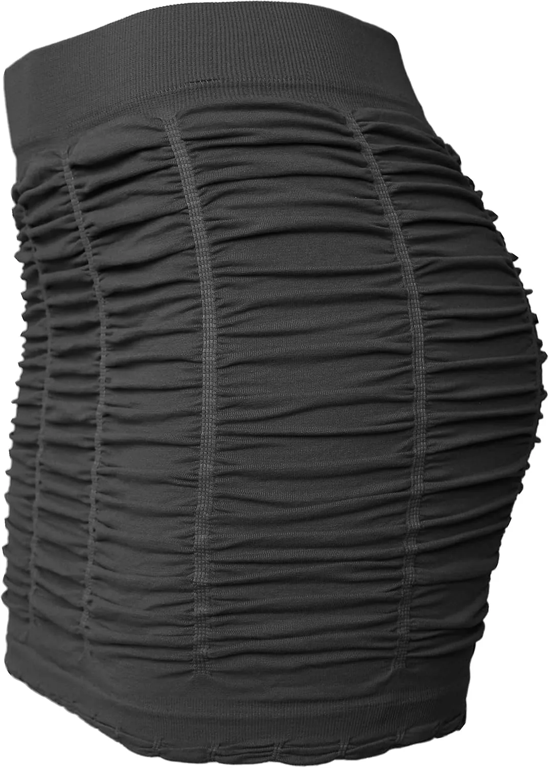 Boutique4Divas Womens Booty Enhancing Solid Mini Stretch Bodycon Club Skirt