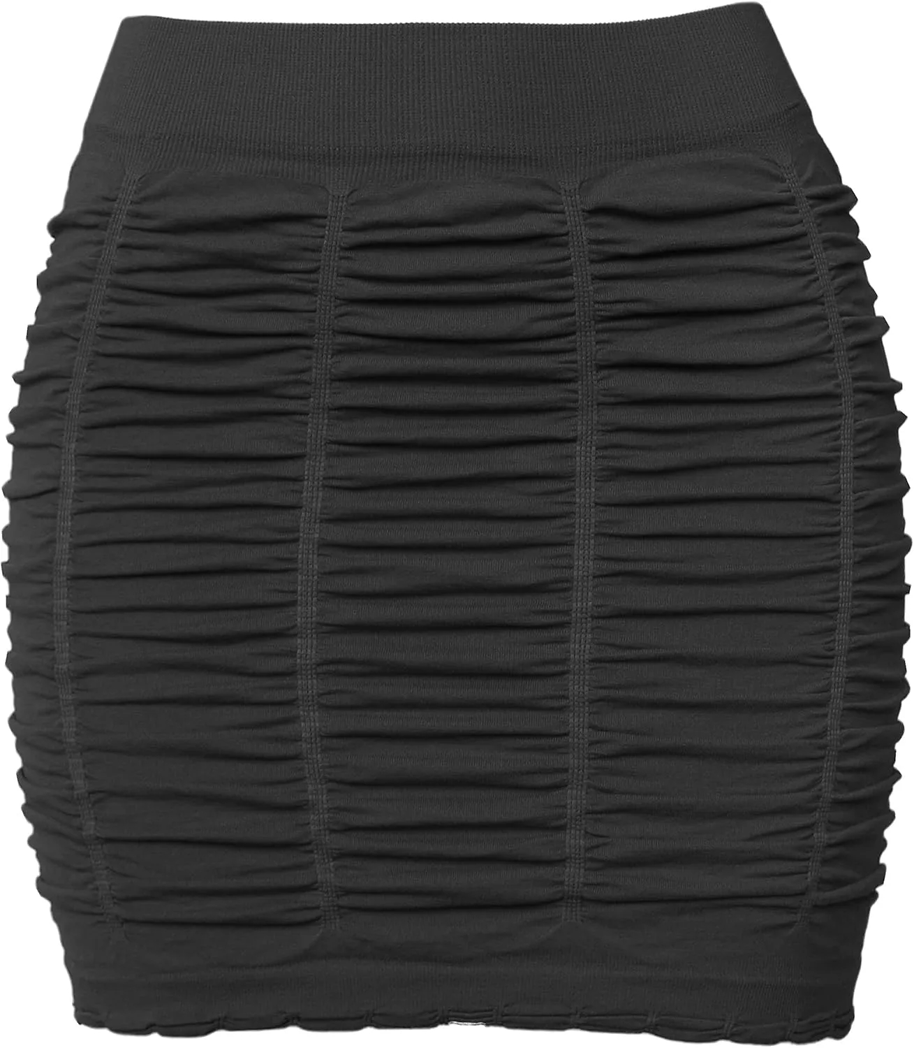 Boutique4Divas Womens Booty Enhancing Solid Mini Stretch Bodycon Club Skirt