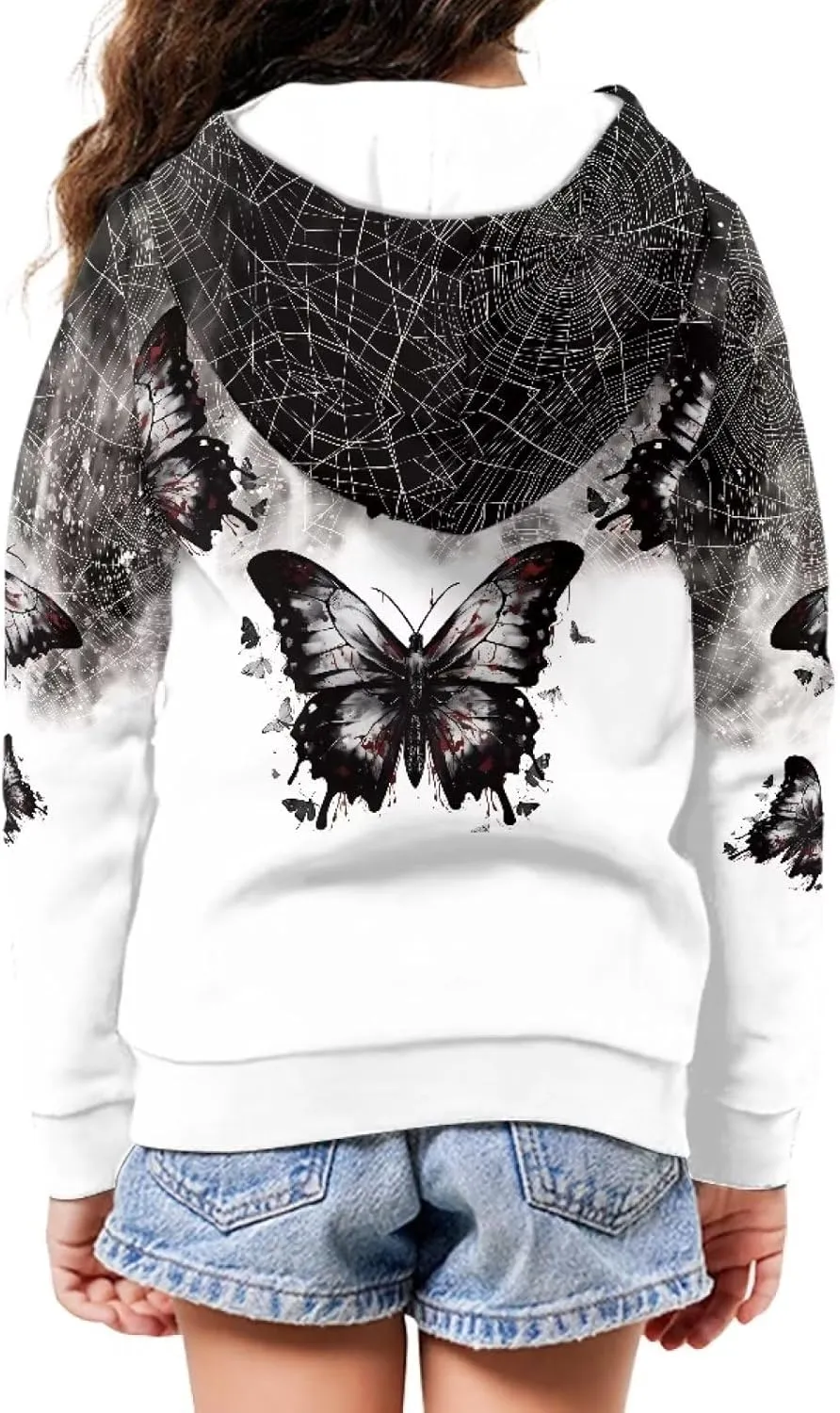 Boys Girls Hoodies Zipper Sweatshirt Long Sleeve Hoodie Sweatshirt with Pockets Pullover Tops Age 6-14