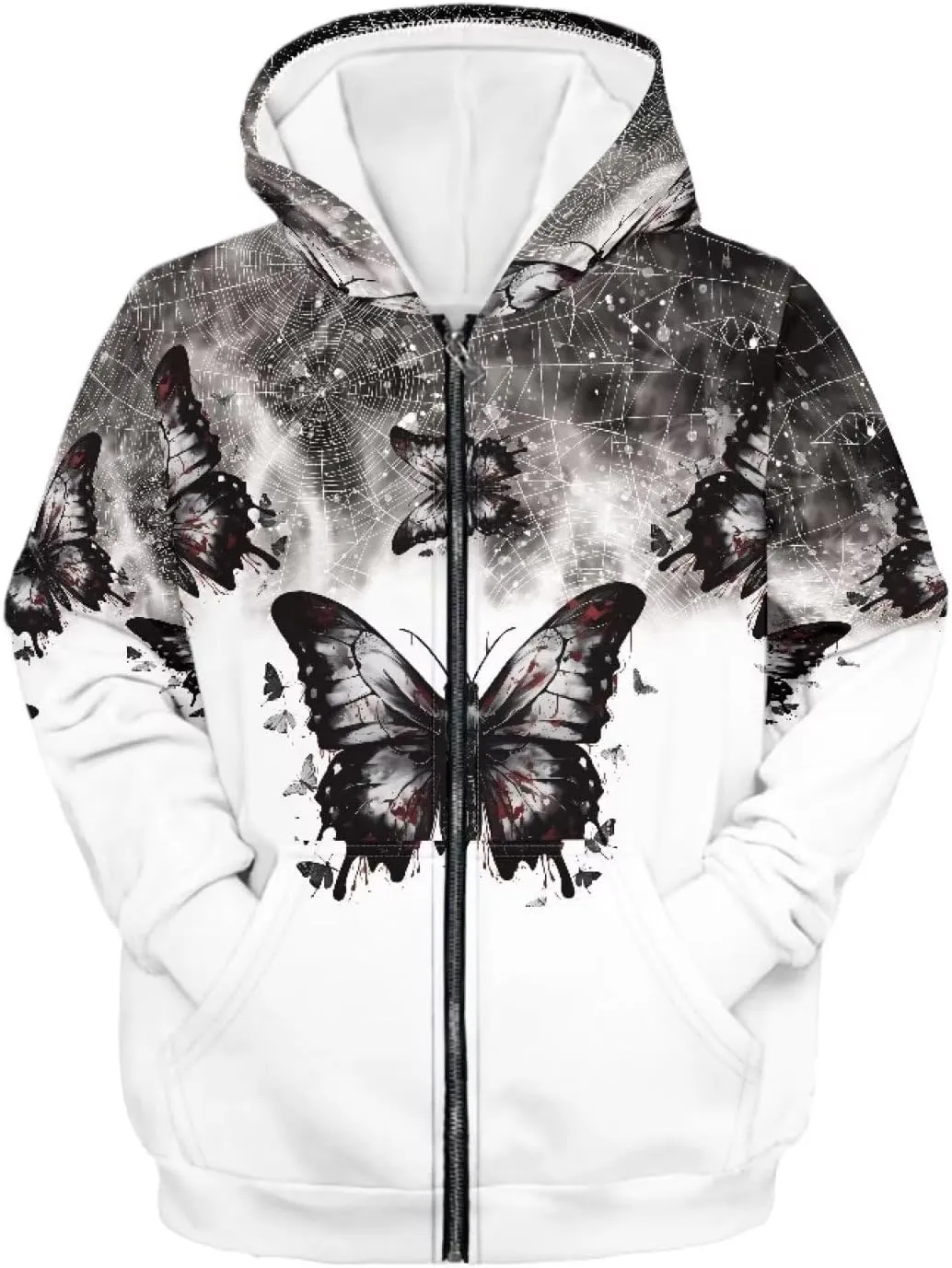Boys Girls Hoodies Zipper Sweatshirt Long Sleeve Hoodie Sweatshirt with Pockets Pullover Tops Age 6-14