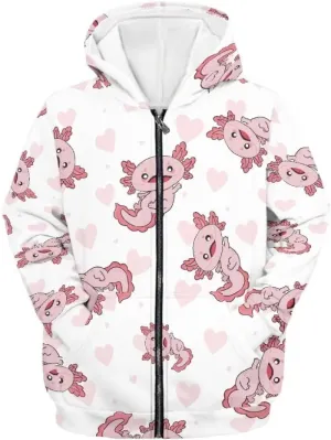 Boys Girls Zipper Hoodies Sweatshirt Long Sleeve Hoodies with Pockets Pullover Sports Tops Age 6-14 Kids