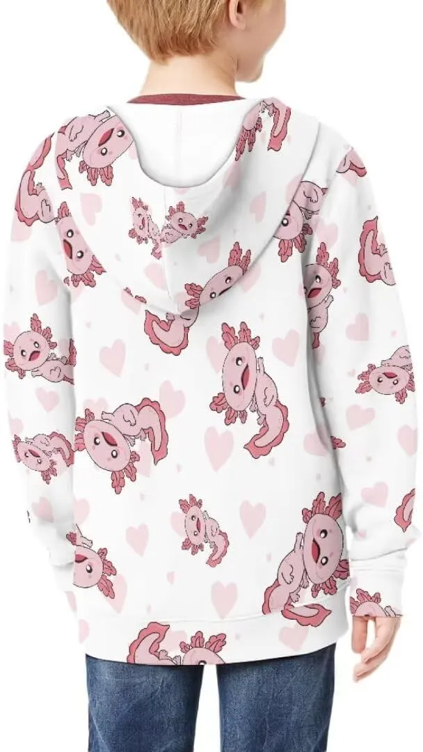 Boys Girls Zipper Hoodies Sweatshirt Long Sleeve Hoodies with Pockets Pullover Sports Tops Age 6-14 Kids