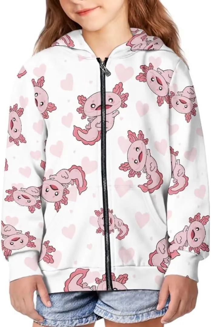 Boys Girls Zipper Hoodies Sweatshirt Long Sleeve Hoodies with Pockets Pullover Sports Tops Age 6-14 Kids