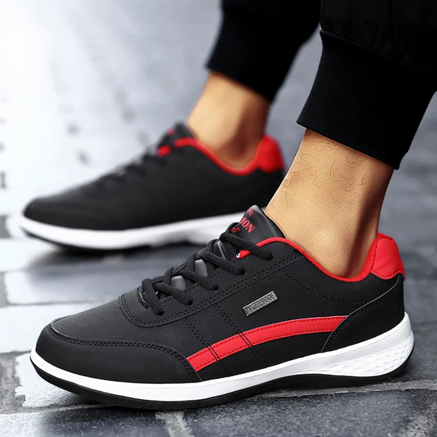 Cathalem Sneakers for Men Slip On Sneakers Non Slip Walking Shoes Men Lightweight Comfort Workout Fashion Sneakes
