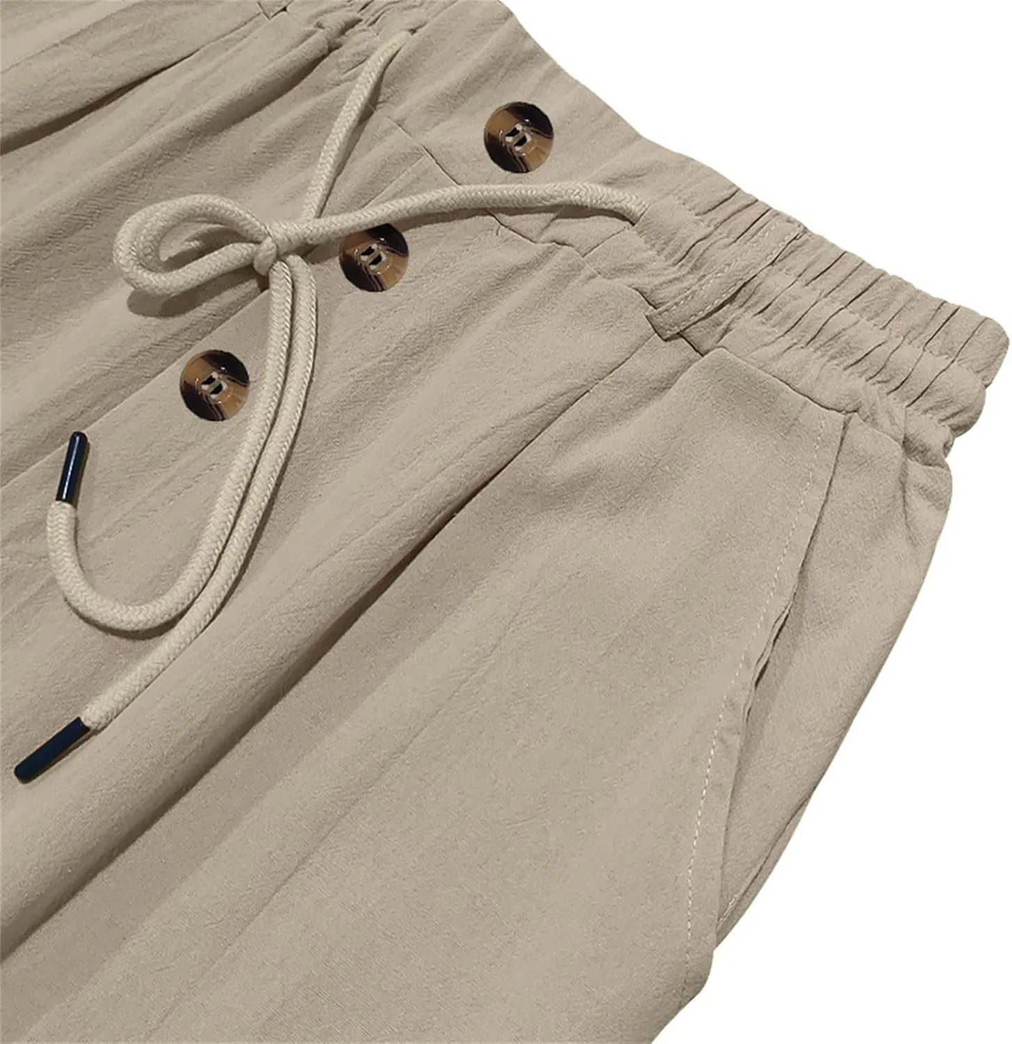 Comfy Pants for Men Cotton Linen Loose Baggy Yoga Trousers Summer Beach Gym Pants