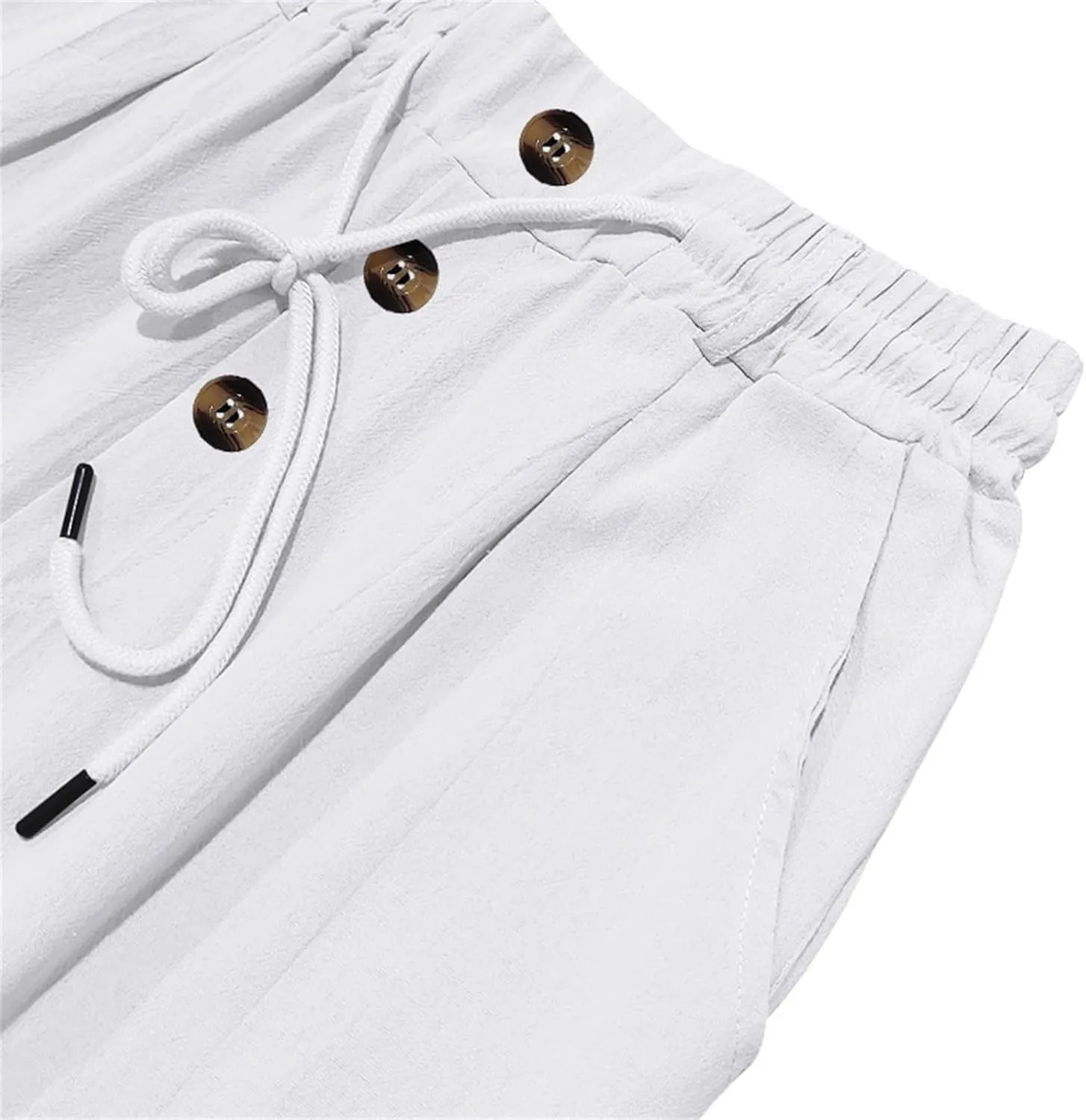 Comfy Pants for Men Cotton Linen Loose Baggy Yoga Trousers Summer Beach Gym Pants