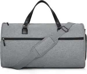 Convertible Garment Bag with Shoulder Strap, Carry on Duffel Bag Waterproof Garment for Men Women - 2 in 1 Hanging Suitcase Suit Travel Bags with Shoe Pocket