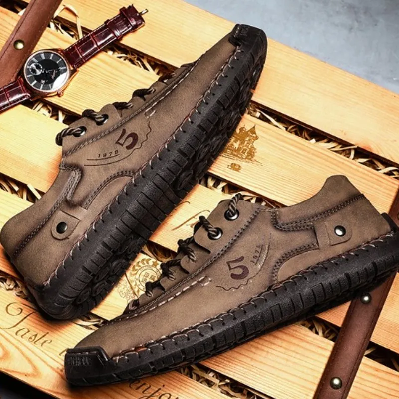 Cuzcare Leather Orthopedic Shoes Men Leather Winter Boots