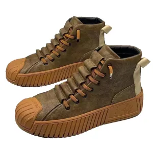 Cuzcare Men Ankle Boots Nonslip Anti-shock Winter Orthopedic Shoes