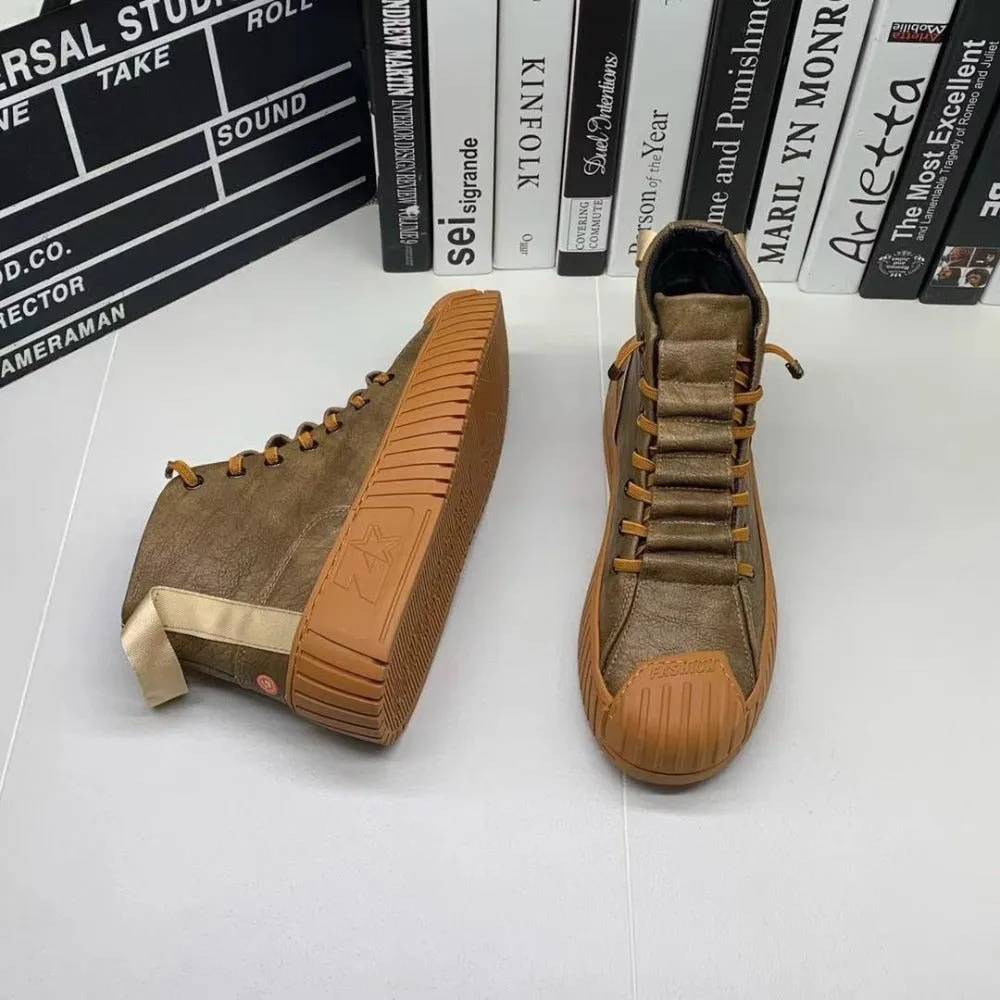 Cuzcare Men Ankle Boots Nonslip Anti-shock Winter Orthopedic Shoes