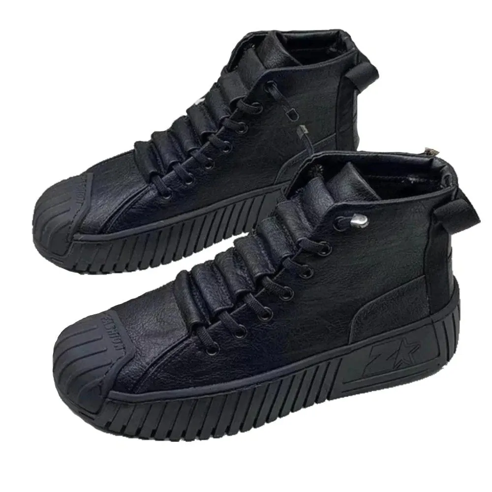 Cuzcare Men Ankle Boots Nonslip Anti-shock Winter Orthopedic Shoes