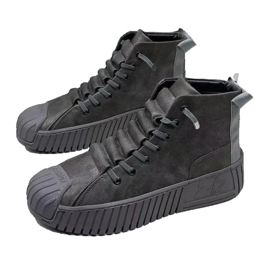 Cuzcare Men Ankle Boots Nonslip Anti-shock Winter Orthopedic Shoes