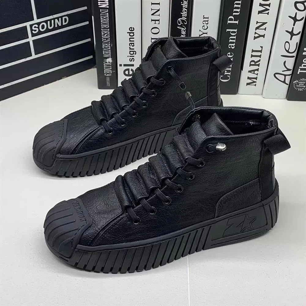 Cuzcare Men Ankle Boots Nonslip Anti-shock Winter Orthopedic Shoes
