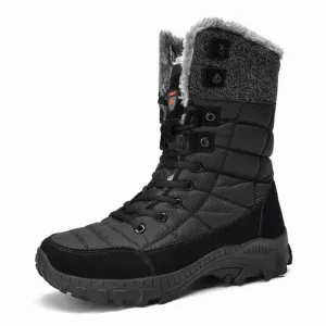 Cuzcare Men Orthopedic Shoes Foldable Collar Hiking Snow Boots