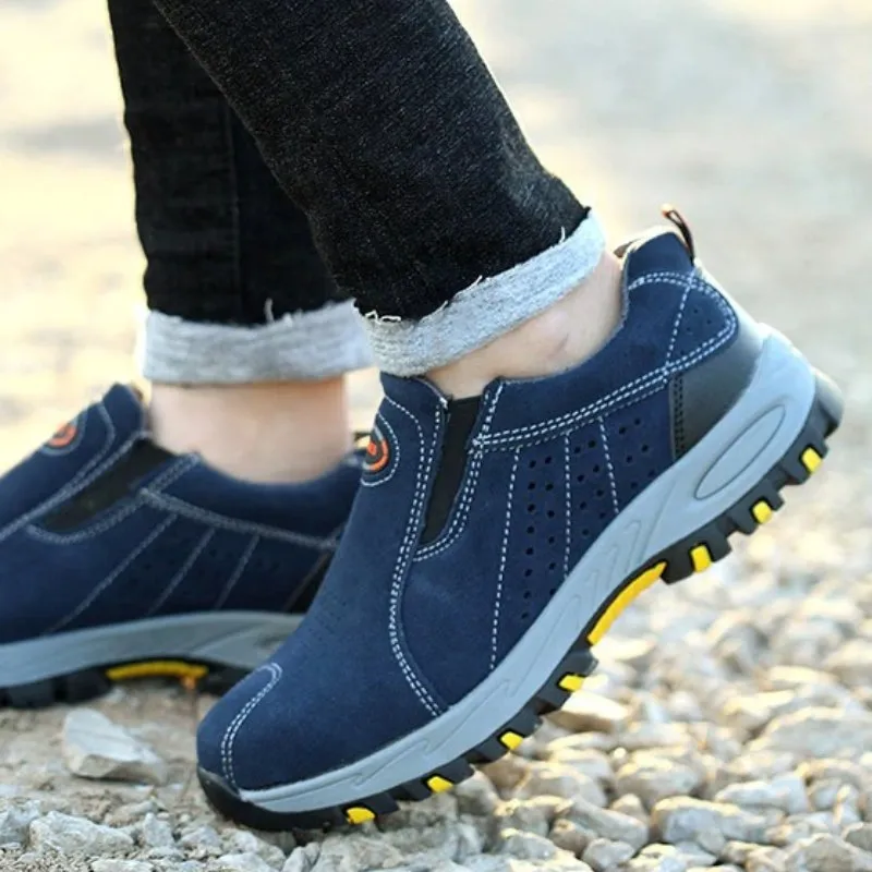 Cuzcare Men Orthopedic Shoes Suede Anti-puncture Safety Boots