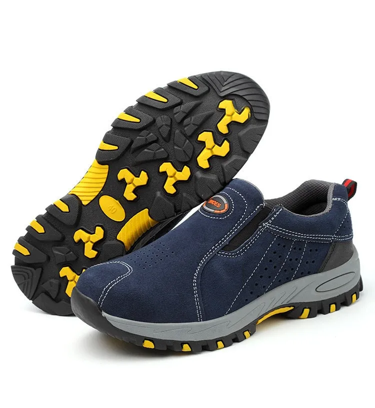 Cuzcare Men Orthopedic Shoes Suede Anti-puncture Safety Boots