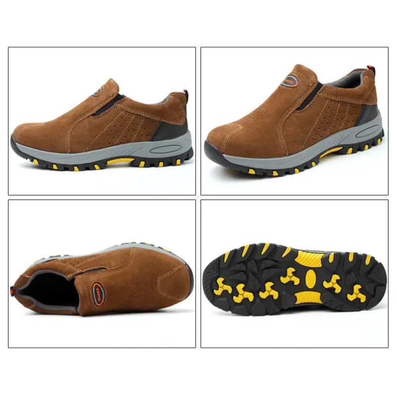 Cuzcare Men Orthopedic Shoes Suede Anti-puncture Safety Boots