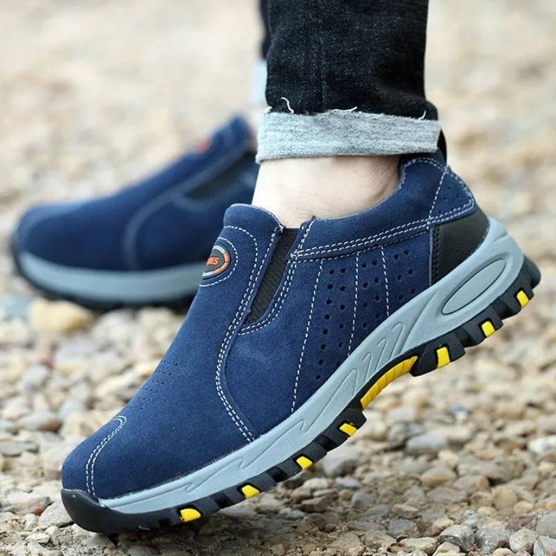 Cuzcare Men Orthopedic Shoes Suede Anti-puncture Safety Boots