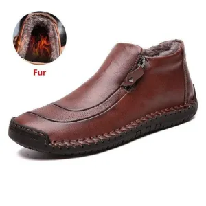 Cuzcare Men Warm Ankle Boots Winter 2022 Orthopedic Shoes