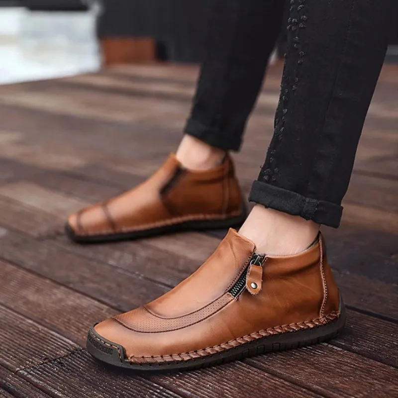 Cuzcare Men Warm Ankle Boots Winter 2022 Orthopedic Shoes