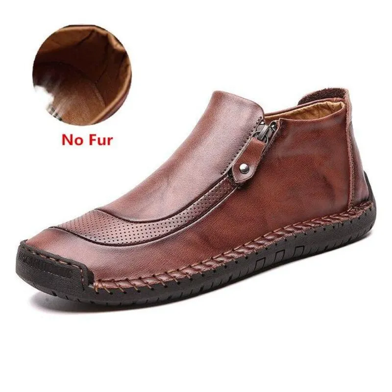 Cuzcare Men Warm Ankle Boots Winter 2022 Orthopedic Shoes