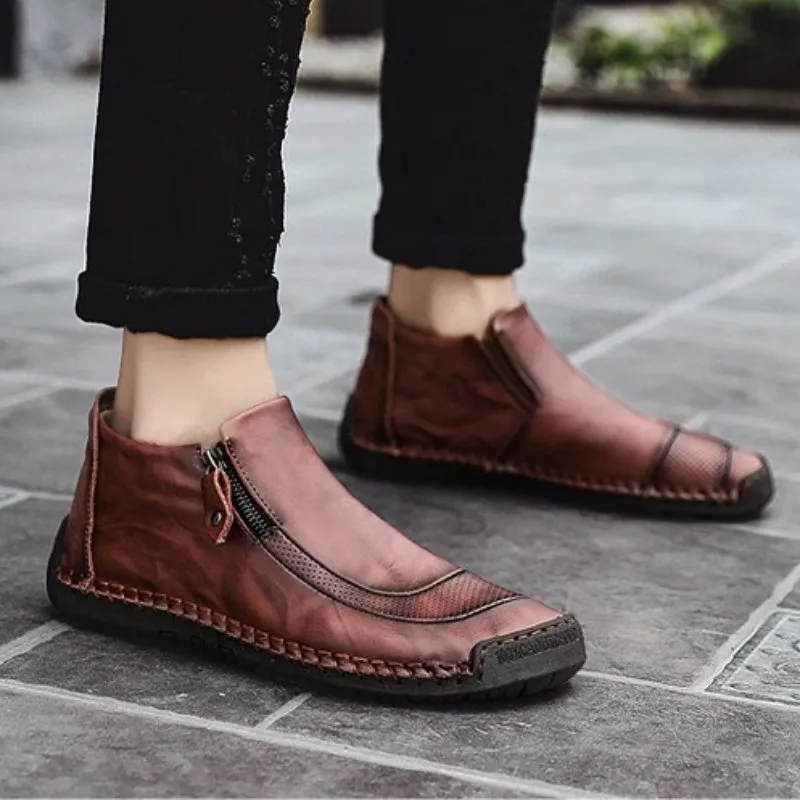 Cuzcare Men Warm Ankle Boots Winter 2022 Orthopedic Shoes