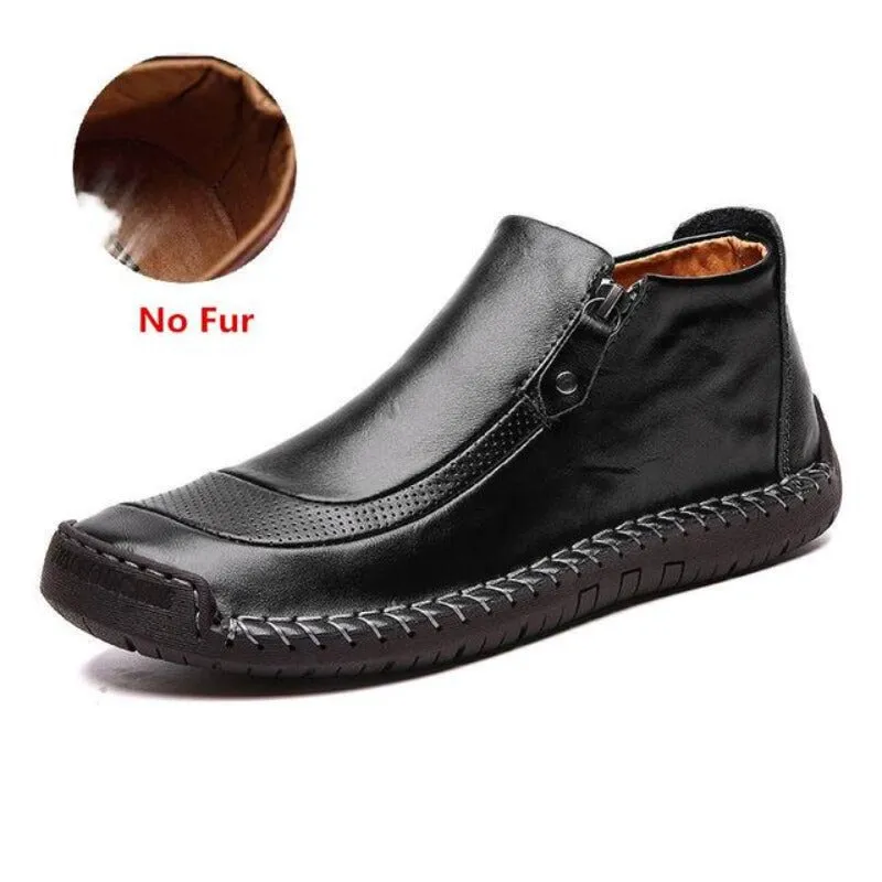 Cuzcare Men Warm Ankle Boots Winter 2022 Orthopedic Shoes