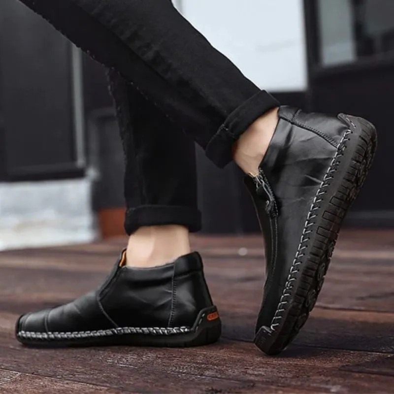 Cuzcare Men Warm Ankle Boots Winter 2022 Orthopedic Shoes