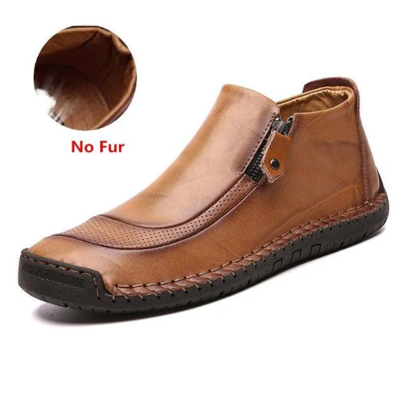 Cuzcare Men Warm Ankle Boots Winter 2022 Orthopedic Shoes