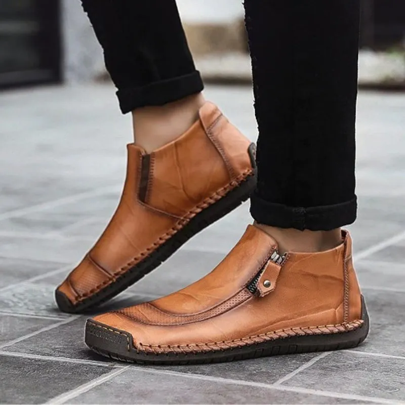 Cuzcare Men Warm Ankle Boots Winter 2022 Orthopedic Shoes