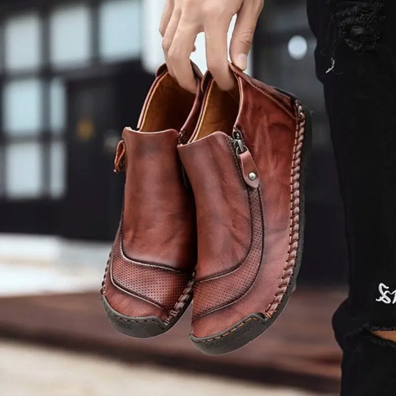 Cuzcare Men Warm Ankle Boots Winter 2022 Orthopedic Shoes