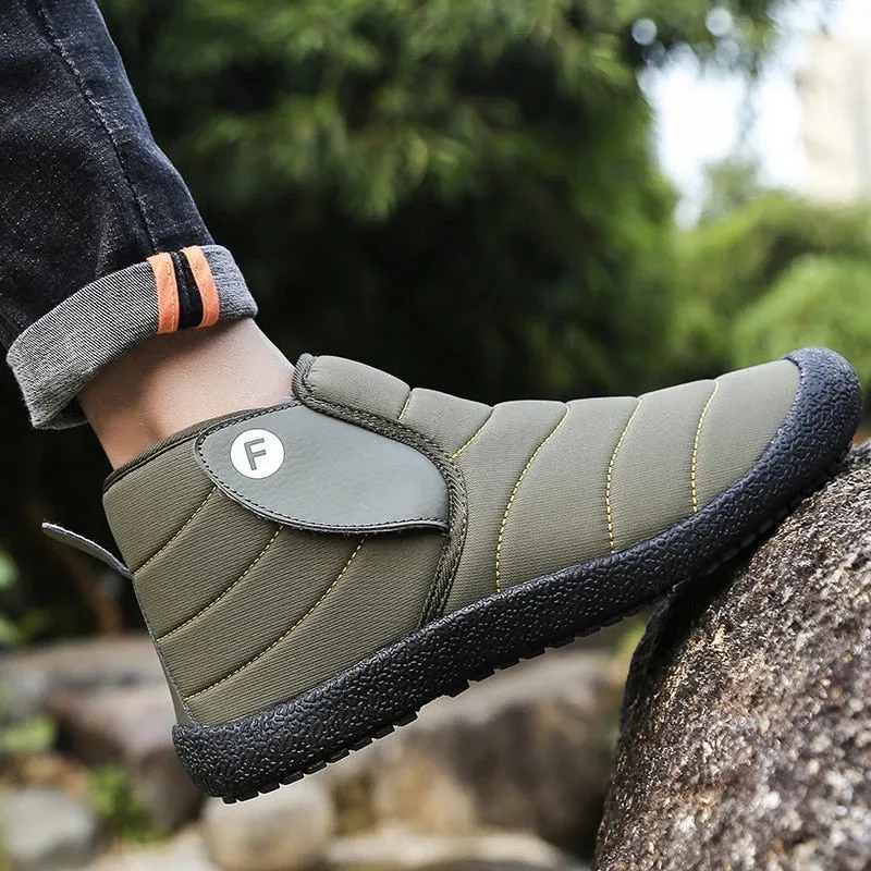 Cuzcare Men WInter Orthopedic Shoes Plush Casual Snow Boots