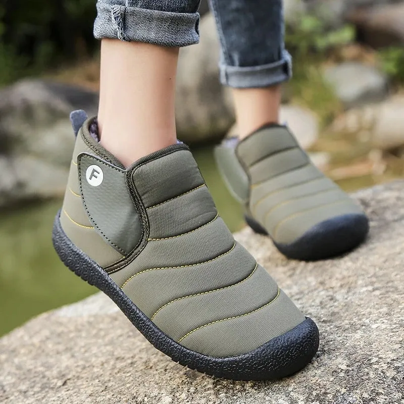 Cuzcare Men WInter Orthopedic Shoes Plush Casual Snow Boots
