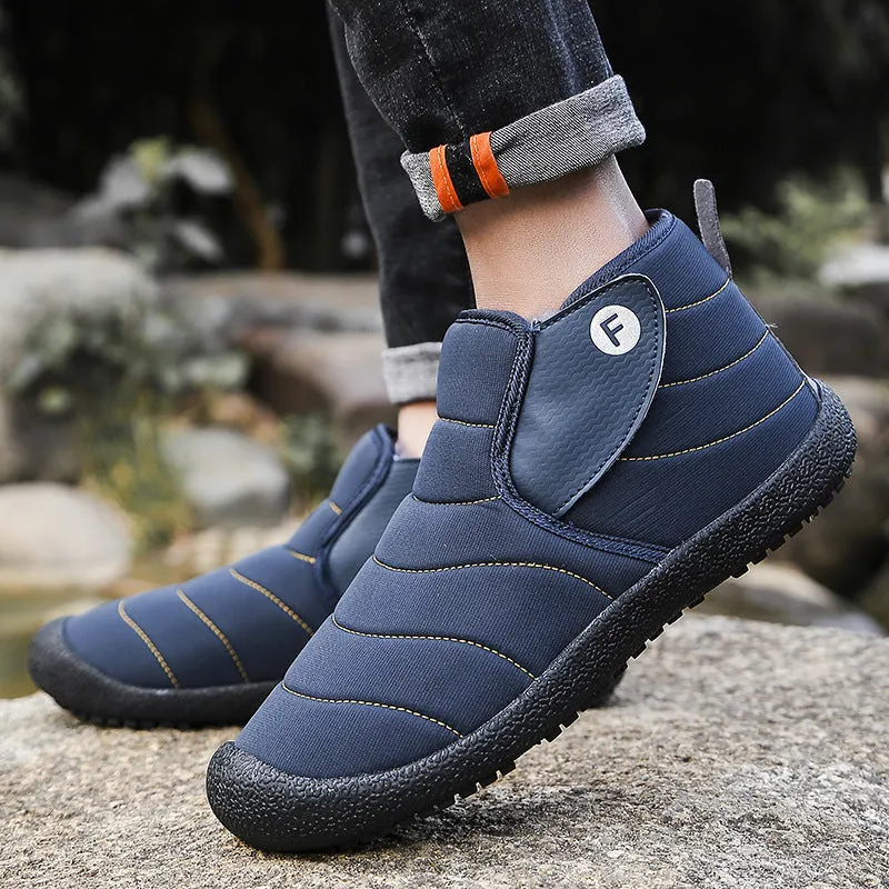 Cuzcare Men WInter Orthopedic Shoes Plush Casual Snow Boots