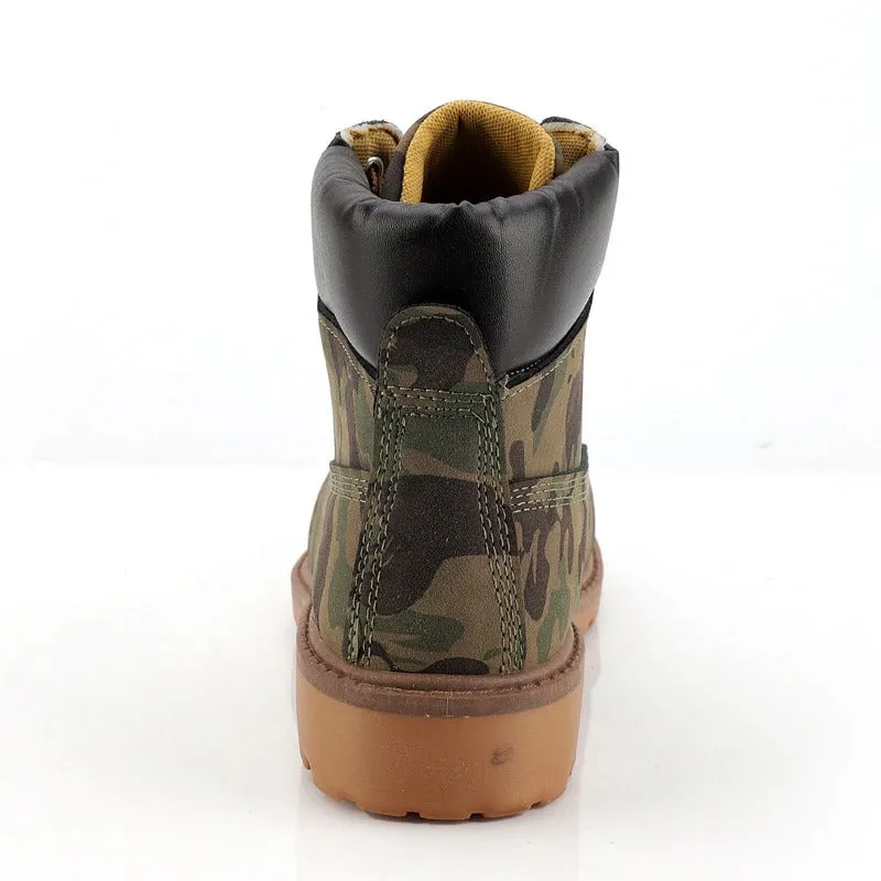 Cuzcare Men Winter Orthopedic Shoes Warm Army Ankle Boots